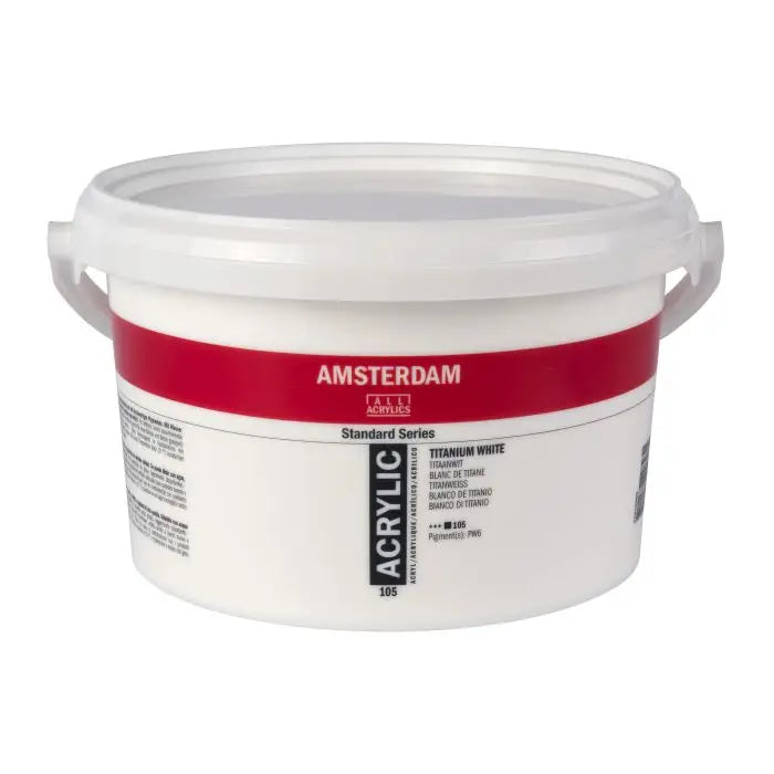 Amsterdam akrylmaling, Titanium white, 2500 ml.