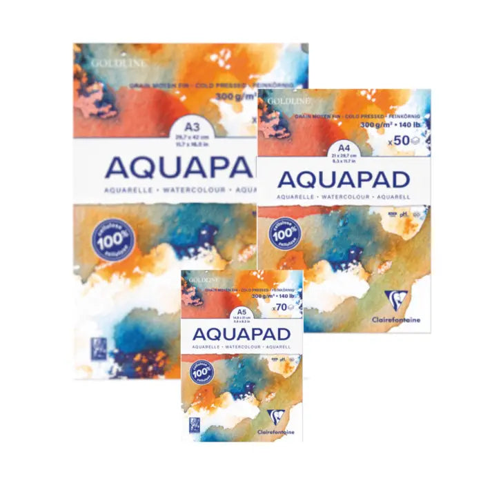 Clairefontaine, akvarelpapir, Aquapad, Blok, 300 g