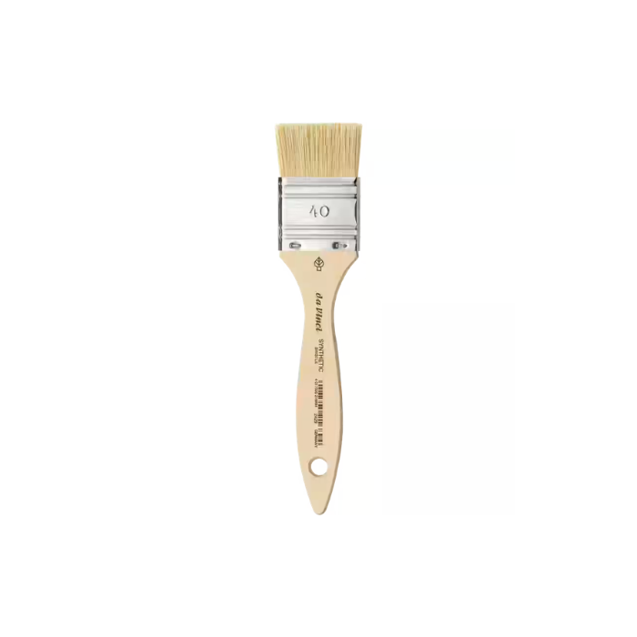 da Vinci Synthetic Bristle Serie 2429 bred pensel i str. 40 med syntetiske børstehår og kort træskaft.