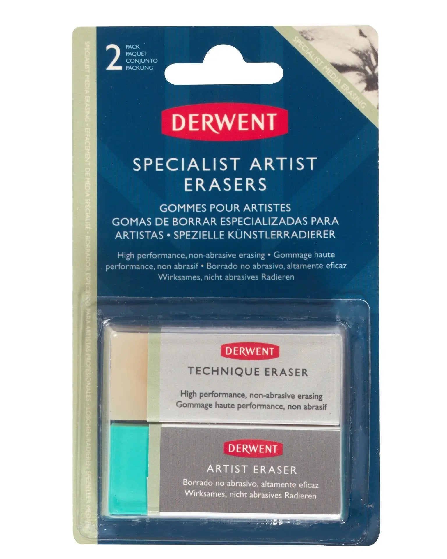 Derwent, specialist artist viskelæder, 2 stk