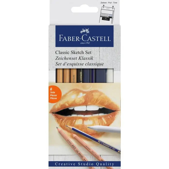 Faber Castell, Classic sketch sæt, 6 stk.
