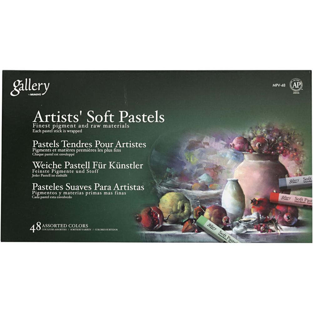 Emballage til Gallery Artist Soft Pastels Assorterede farver – 48 stk.