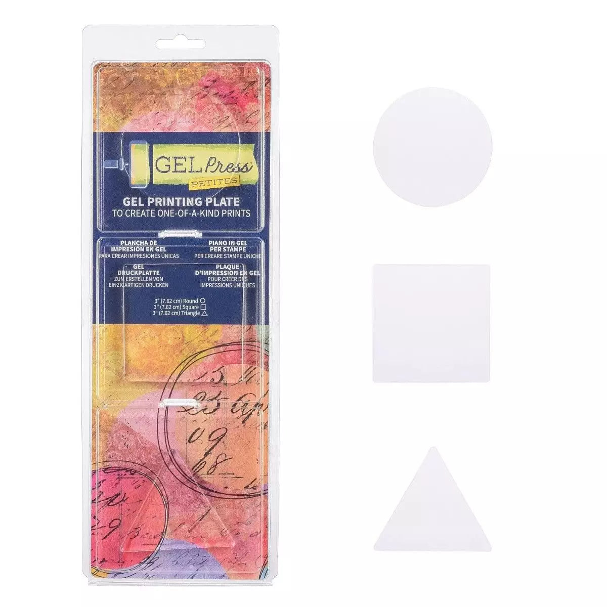 Gel Press plate, petites, 3 x 7,62 - Cirkel m.fl.
