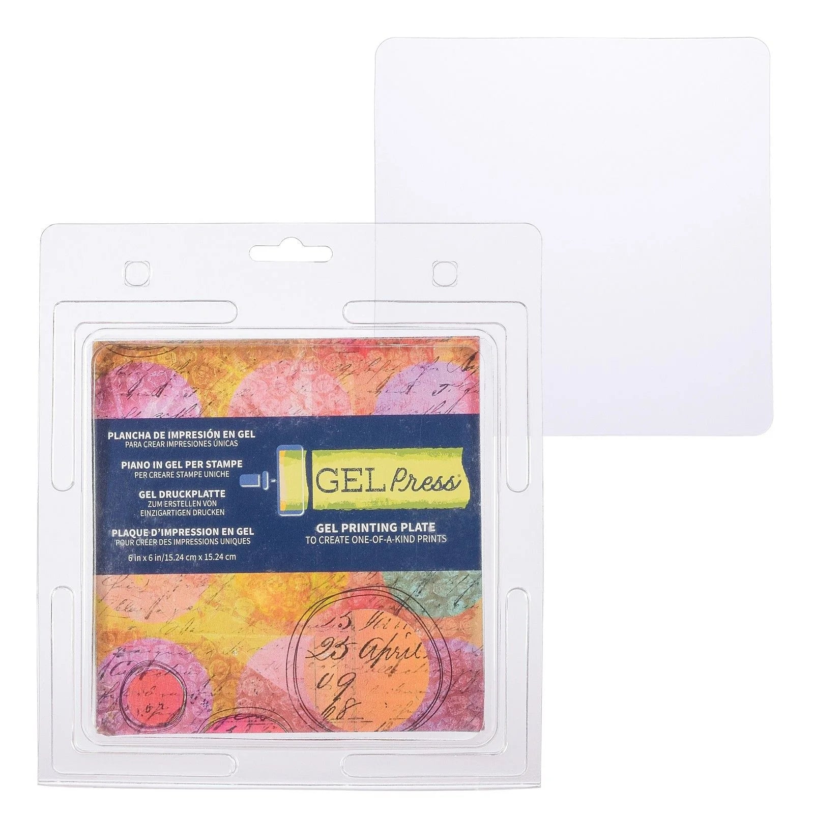 Gel Press plate, 15,3 x 15,3 cm