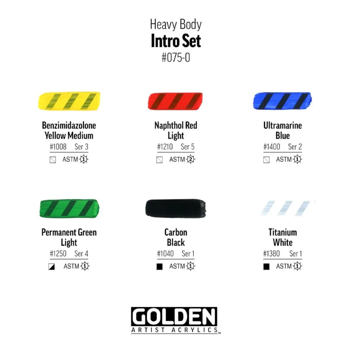 Golden sæt, Heavy Body, Intro sæt, 6 x 22 ml