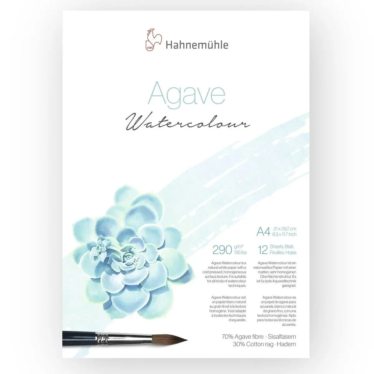 Hahnemühle, Agave Watercolour, 290 g., 12 ark