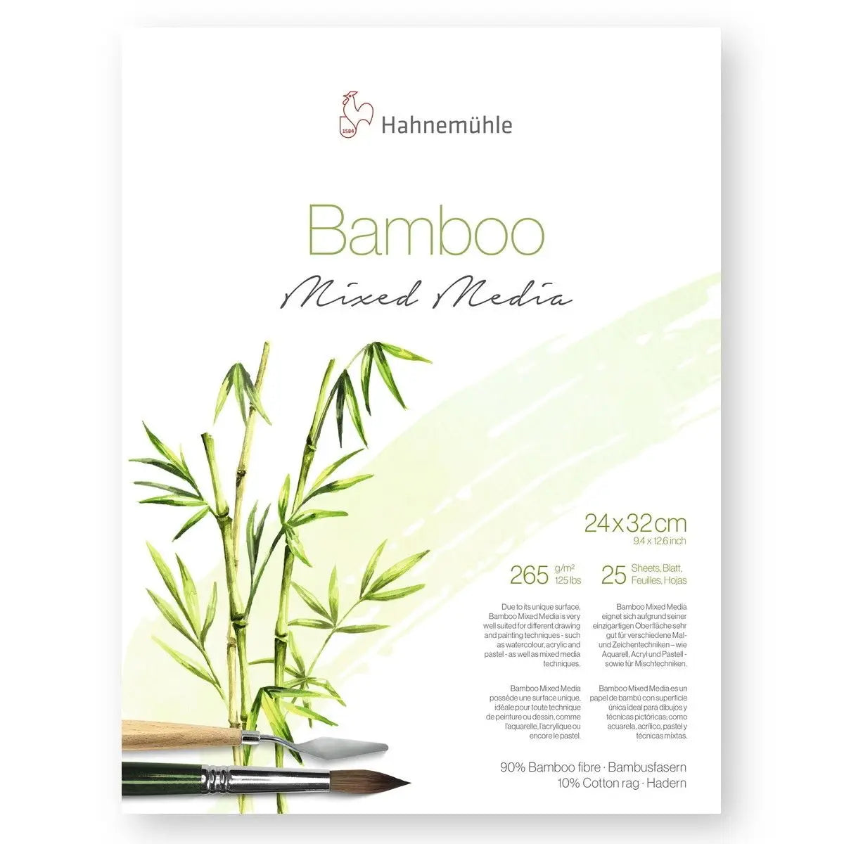 Hahnemühle, Bamboo Mixed Media, 265 g., 25 ark