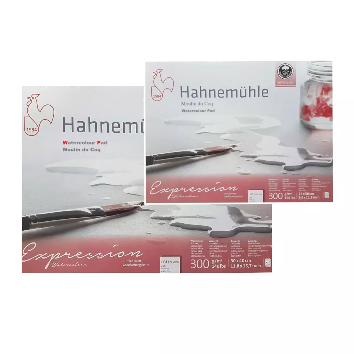 Hahnemühle, Expression, Akvarel blok, Cold pressed, bomuld, 300gr, 20 ark