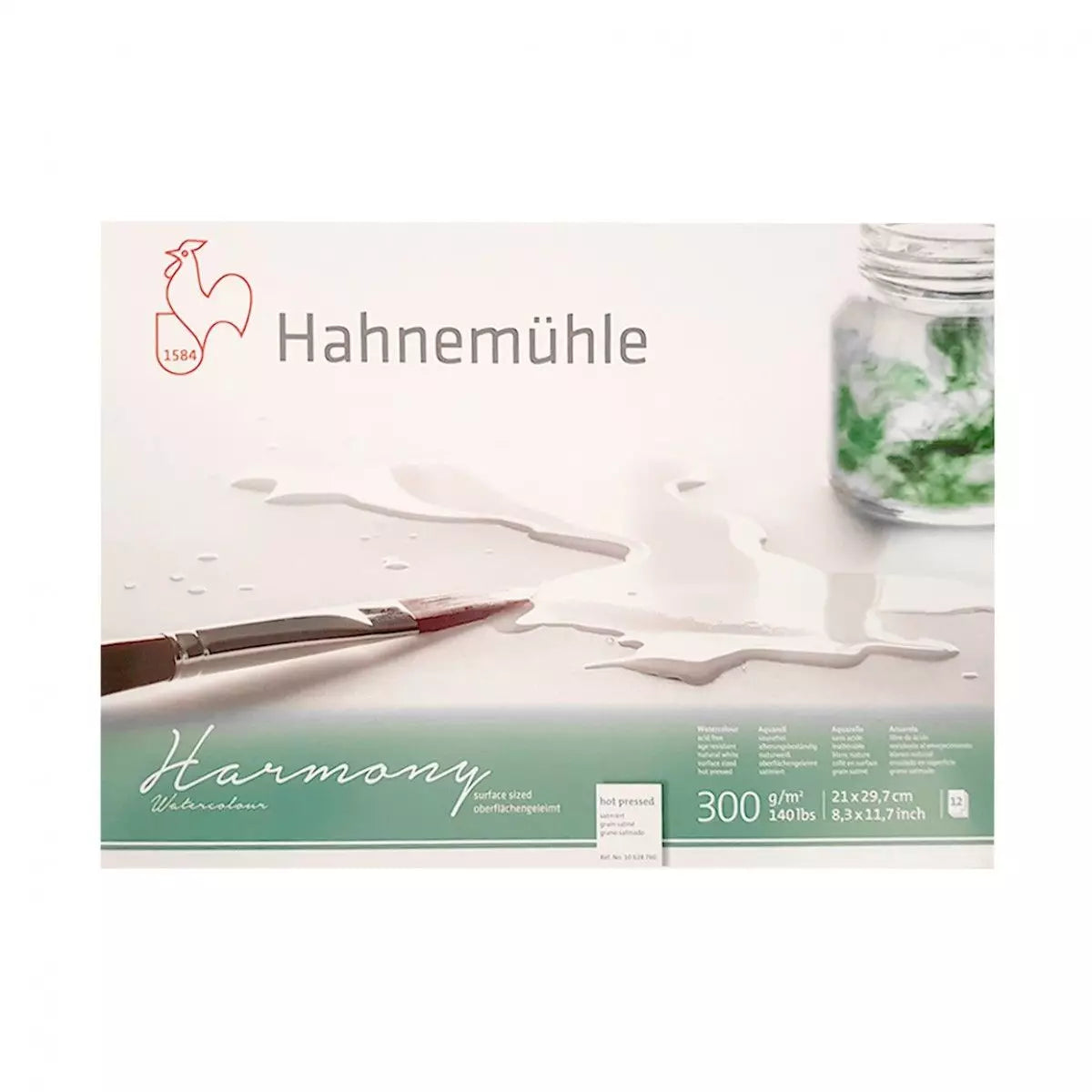 Hahnemühle, Harmony, Akvarel blok, Hot pressed, 300 g., 12 ark