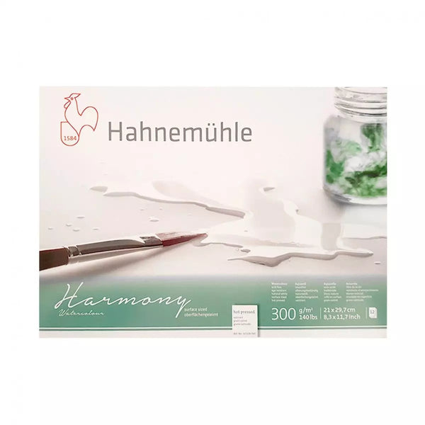 Hahnemühle, Harmony, Akvarel blok, Hot pressed, 300 g., 12 ark