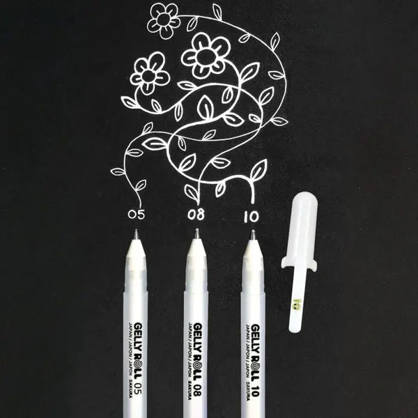 Sakura, Gelly Roll, hvid,3 tykkelser