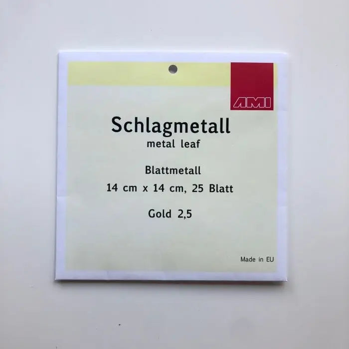 Slagmetal, 14 x 14 cm, 25 ark, 2,5 guld