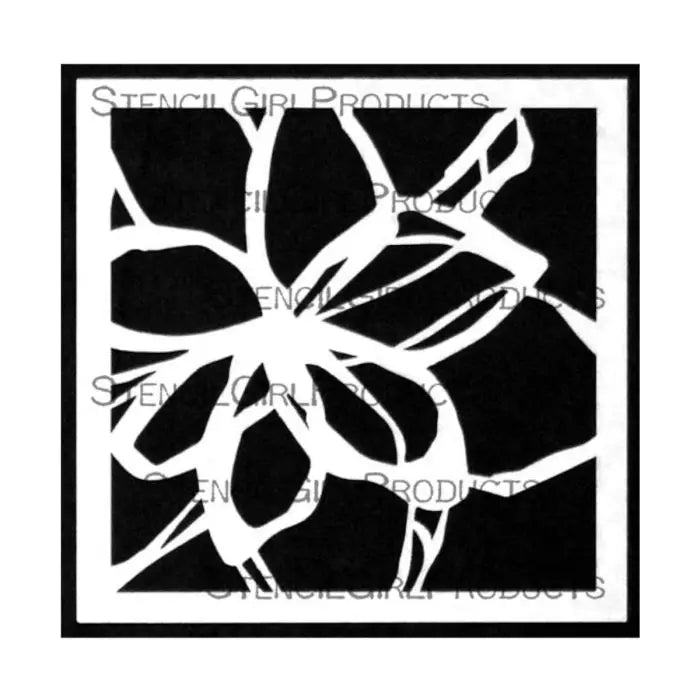 Stencil Girl, Stencil, 10 x 10, Abstract Rosette