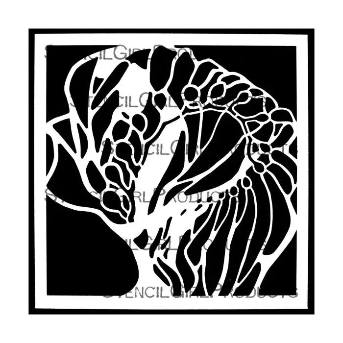 Stencil Girl, Stencil, 15 x 15, Bulbs and Banners