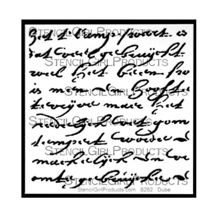 Stencil Girl, Stencil, 15 x 15, Rembrandt's Words Small