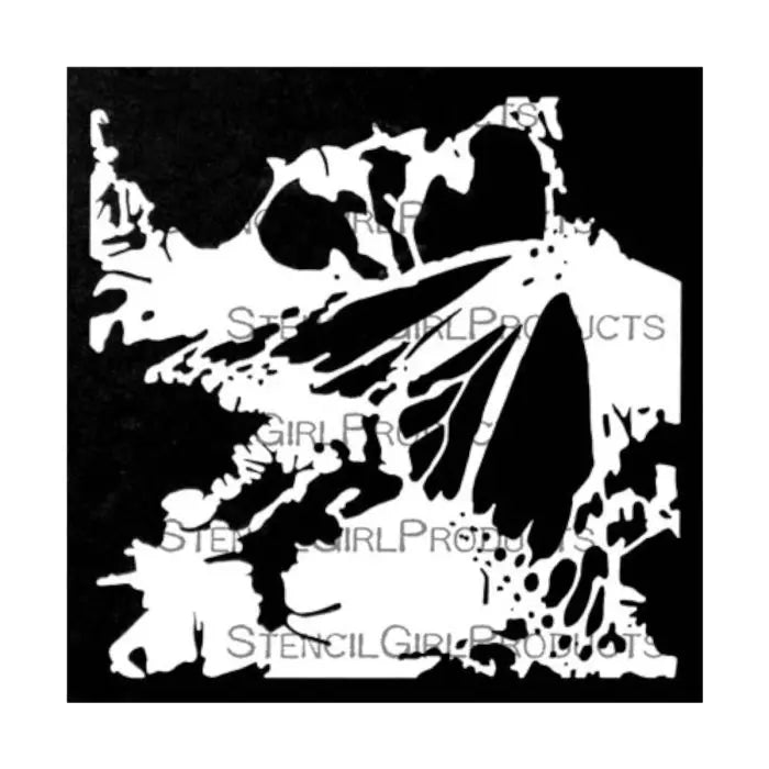 Stencil Girl, Stencil, 15 x 15, Rooted in Nature Butterfly