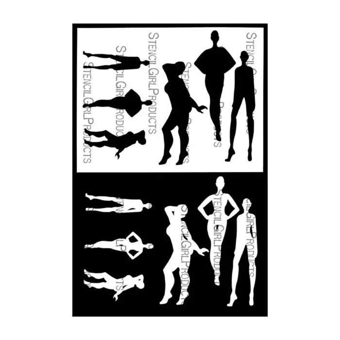 Stencil Girl, Stencil, 22,5 x 30,5, Couture Models