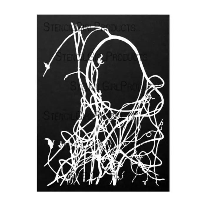 Stencil Girl, Stencil, 22,5 x 30,5, Grand Wisteria