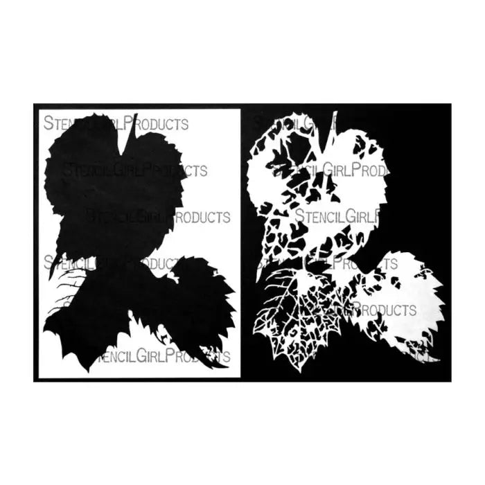 Stencil Girl, Stencil, 22,5 x 30,5, Leafy Weaves