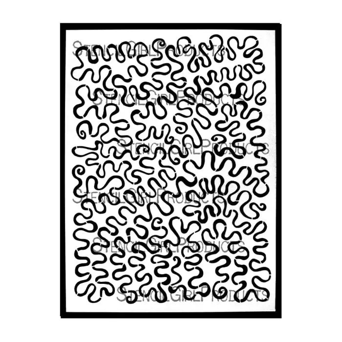 Stencil Girl, Stencil, 22,5 x 30,5, Squiggle Doodle