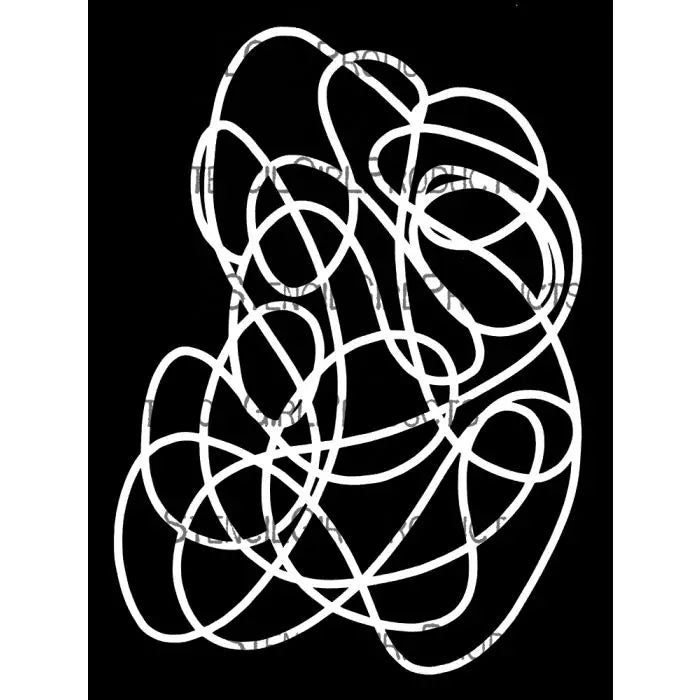 Stencil Girl, Stencil, 22,5 x 30,5, Twisted Gordian Knot