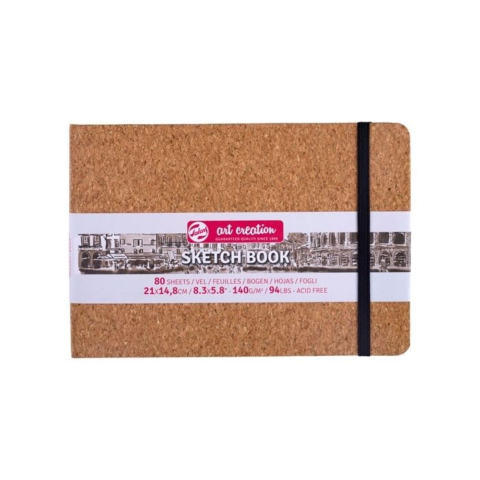 Talens, Sketch book, skitsepapir, bog, 140 g, Kork