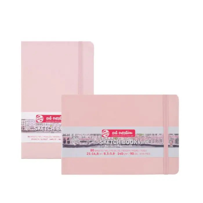 Talens, Sketch book, skitsepapir, bog, 140 g, Pastel Pink