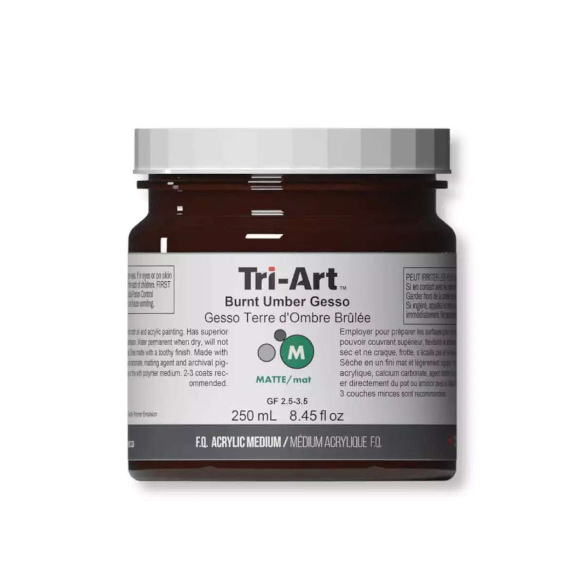 Tri-Art, Gesso, Burnt Umber, 250 ml