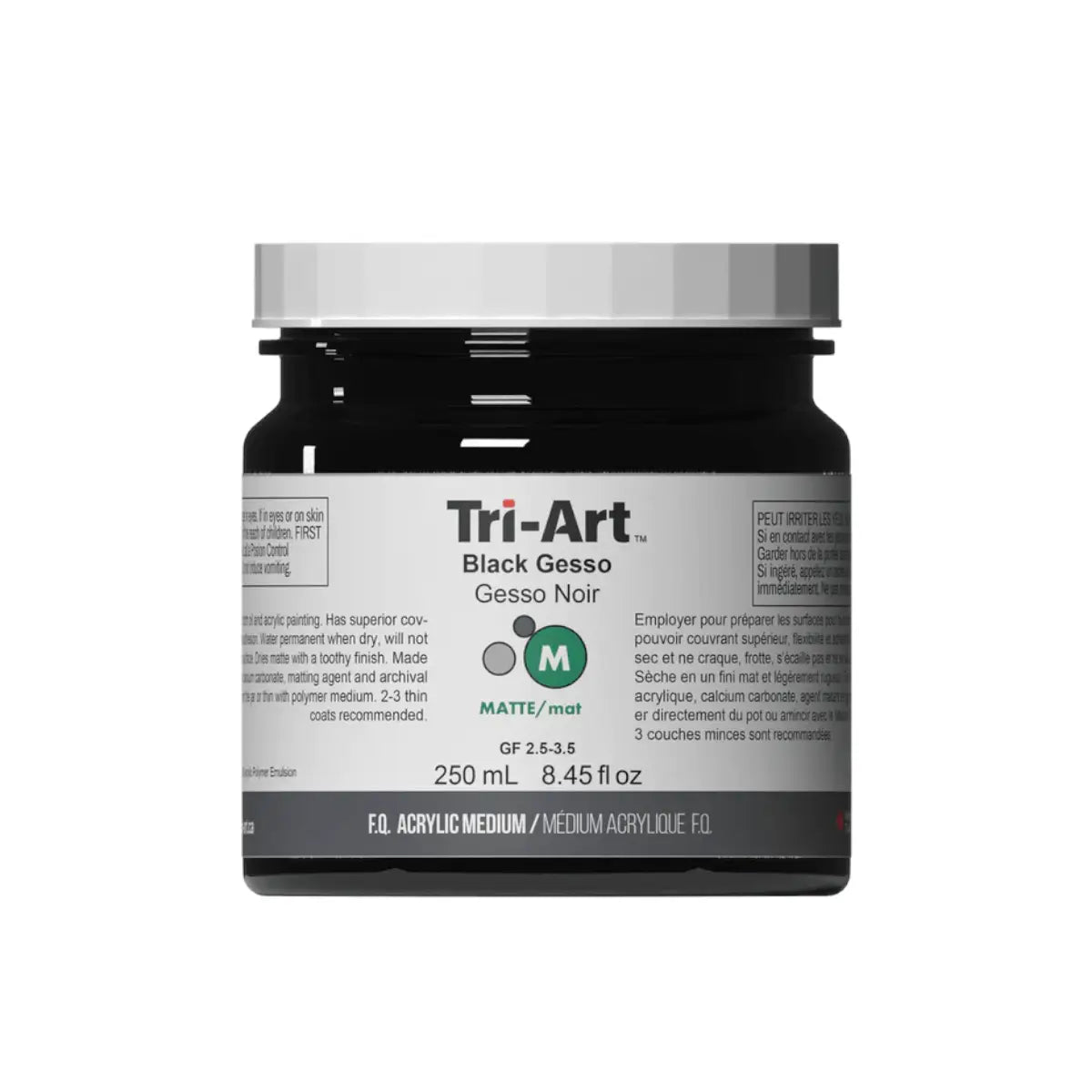 Tri-Art, Gesso, Sort, 250 ml